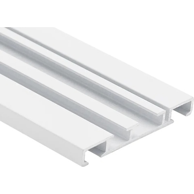 Záclonová koľajnica Level dvojdrážková, 150 cm, 7 × 55 mm, biela, 67775