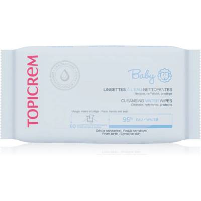 Topicrem BABY Cleansing Water Wipes мокри почистващи кърпички за деца 60 бр