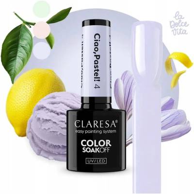 Claresa Hybridní lak Pastelový Ciao, Pastel! 4 Světle fialový 5g