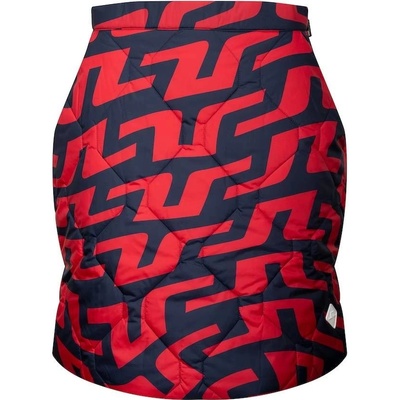 J.Lindeberg Carrie PADDED Golf Print potlač na modrom podklade červená