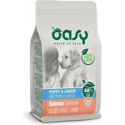 Oasy One Animal Protein Puppy M/L Losos 12kg