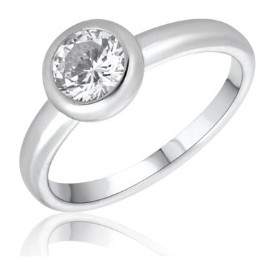 JVD Dámský stříbrný zásnubní prsten se zirkonem SVLR0464SH2BI56