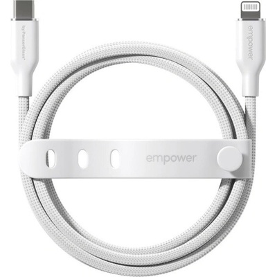 PanzerGlass EM41725 empower opletený nabíjací USB-C na Lightning 1,2m bílý