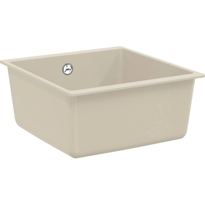 vidaXL Мивка Бежово 430 x 460 мм 80% Кварц и 20% Смола (42028422)