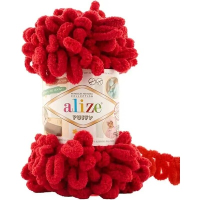 Alize příze Puffy 106 jahodově červená