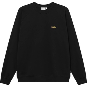 DEDICATED Мъжки пуловер DEDICATED Sweatshirt Malmoe Perch EMB Jumper - Black (017-4577-0113)