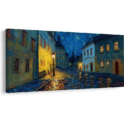 Obraz hvězdné městské klidno - 120x60