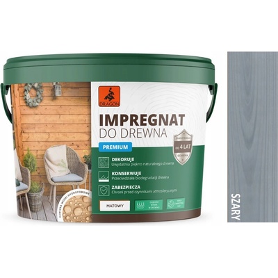 Impregnace na dřevo Dragon 5 l šedá