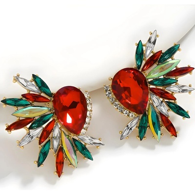 HARAHU Обеци er-38840 - Златна / Многоцветен kp38840 (er-38840)