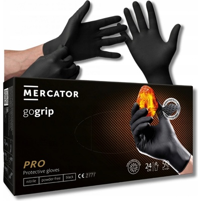 Mercator Medical gogrip jednorázové nitrilové black 50 ks – Zboží Dáma