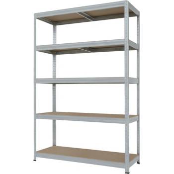 Image 1 of Carmen Стелаж Carmen Star PL 3580520, 5 бр. рафтове, 213 cm височина, 120 cm ширина, до 250 kg товаропоносимост на един рафт, метален, сив (bt-3580520)