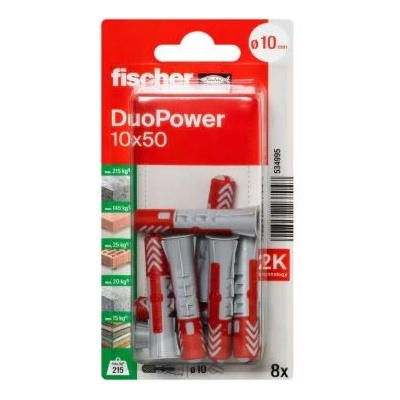 FISHER ДЮБЕЛ fischer 534995 duopower ф10х50мм УНИВЕРСАЛЕН 8бр (534995)