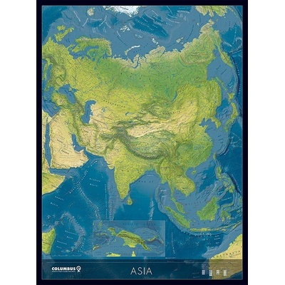 Columbus Asie - nástěnná mapa zeměpisná / politická 85 x 115 cm