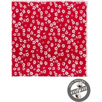 Kapesníček pánský do saka květinový červený