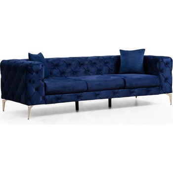 Hanah Home Тъмносин кадифен диван 237 cm Como - Artie (569HLN1129)