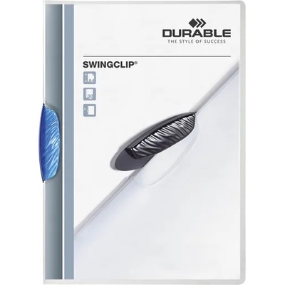 DURABLE Дълготрайна папка Swingclip A4 30 листа, синя, с клипс 226006 (226006)