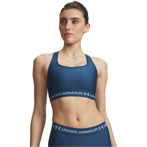 Under Armour Women's Crossback Medium Impact Sports Bra - Blue/Blue Haze