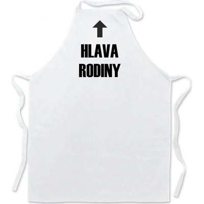 Povidlo.cz Zástěra Hlava rodiny Bílá
