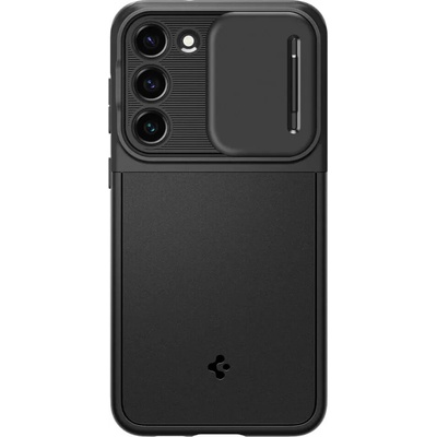Spigen Калъф с Камерен Предпазител за Samsung S23 Plus, Spigen Optik Armor Case, Черен (ACS05687)