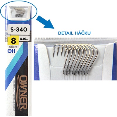 OWNER Návazce na plavanou S-340 vel.8 65cm 0,16mm