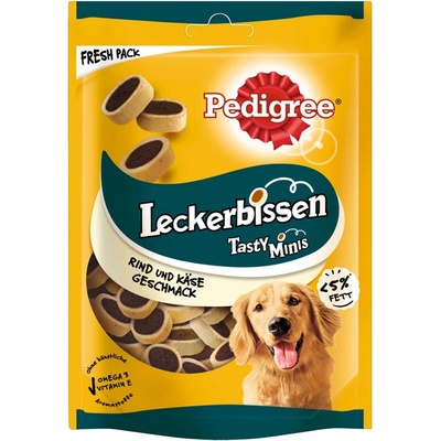 Pedigree Leckerbissen Mini-Happen se sýrem a hovězím masem 140 g 3 x 140 g