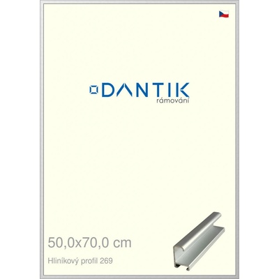 DANTIK rámeček 50 x 70 profil 7269 Stříbrná matná