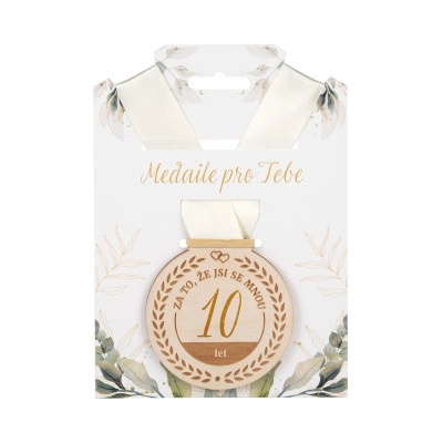 ALBI Dřevěná medaile 10 let – Zboží Dáma