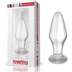  Анален плъг, стъклена романтика, 12см. - Glass Butt Plug Clear (LVTOY00250)