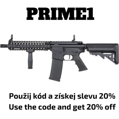 Specna Arms SA Daniel Defence® MK18 (SA-P19 Prime™ HAL ETU) s bezuhlíkovým motorem - Černá