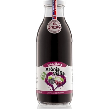 Zamio 100% ovocná šťava Arónia Višňa 0,5 l