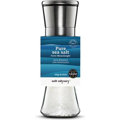 Grécka soľ Salt Odyssey hrubá doplňovací nerezový mlynček 190g