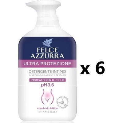 Felce Azzurra Intimo Ultra Protezione intimní gel pro ženy při menstruačním cyklu 6 x 250 ml
