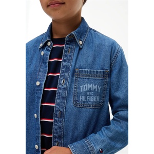 Tommy Hilfiger риза за деца от памук (KB0KB10663.9BY2)