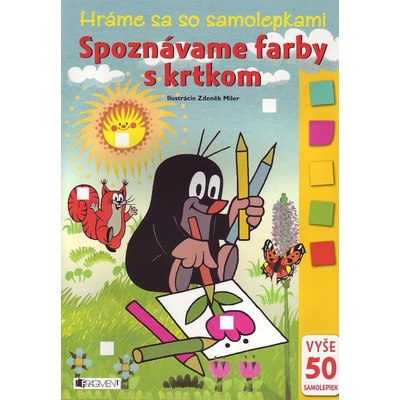 Hráme sa so samolepkami Spoznávame farby s krtkom