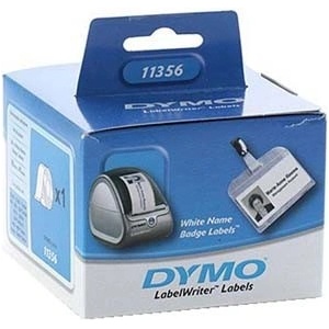 DYMO 11356, S0722560, 41mm x 89mm, бели хартиени етикети за табелки с имена (S0722560)