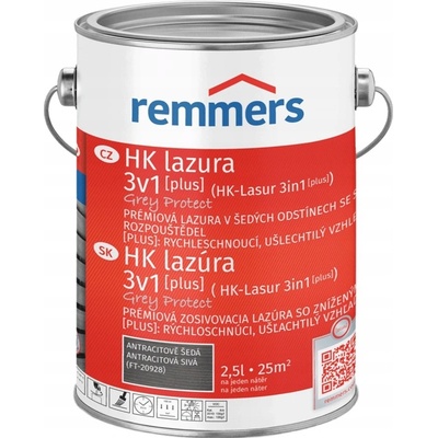 Remmers HK-Lazura 3v1 [plus] Grey Protect Platinová 5l + dárek