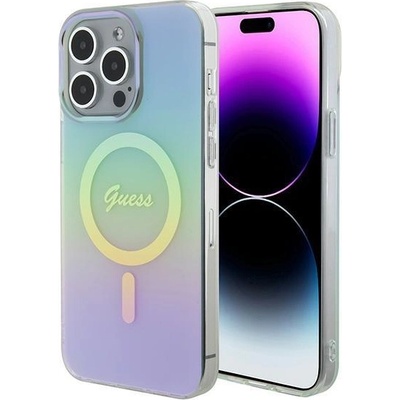 GUESS Кейс Guess GUHMP15XHITSQ за iPhone 15 Pro Max, тюркоазен / тюркоазен, твърд, IML Iridescent MagSafe (3666339154950)