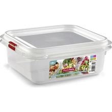 PLASTICFORTE Box na potraviny FROST No.1, transparent 17,5 x 16 x 6,5 cm 1150 ml