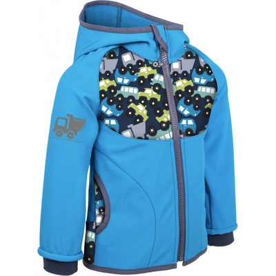 Unuo dětská softshellová bunda s fleecem UNUO autíčka tyrkysová NEW softshell jacket printed – Zbozi.Blesk.cz