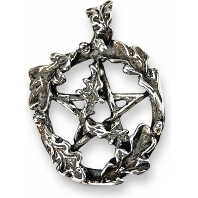 Drakkaria DUBOVÝ PENTAGRAM stříbrný přívěsek P36061