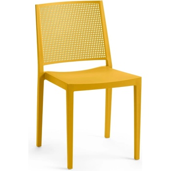 ROJAPLAST Жълт пластмасов градински стол Grid - Rojaplast (430205)
