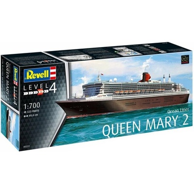 Revell Сглобяем модел, Revell, Океански лайнер Queen Mary 2, 323 части (R05231)