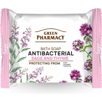 Green Pharmacy tuhé mydlo s antibakteriálnym účinkom Šalvia a Tymián 100 g