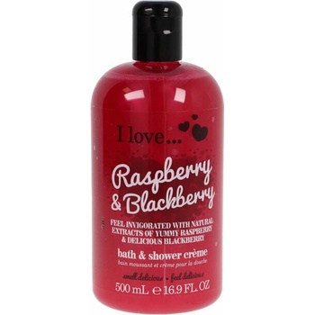 I Love Kúpeľový a sprchový krém s vôňou malín a černíc Raspberry & Blackberry Bubble Bath And Shower Creme 500 ml