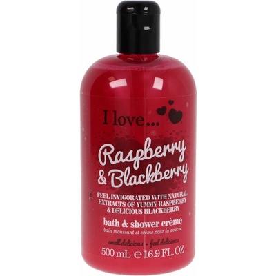 I Love Kúpeľový a sprchový krém s vôňou malín a černíc Raspberry & Blackberry Bubble Bath And Shower Creme 500 ml