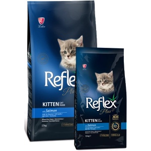 Lider Pet Food Reflex+ Kitten Salmon1.5kg - Пълноценна храна за подрастващи котки от всички породи със сьомга 1.5 кг