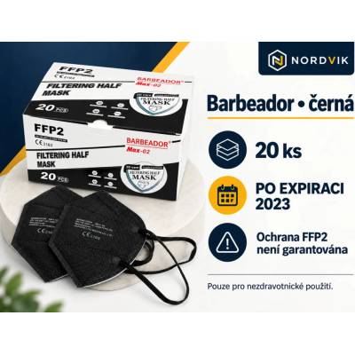 Barbeador Černý respirátor FFP2 20 ks