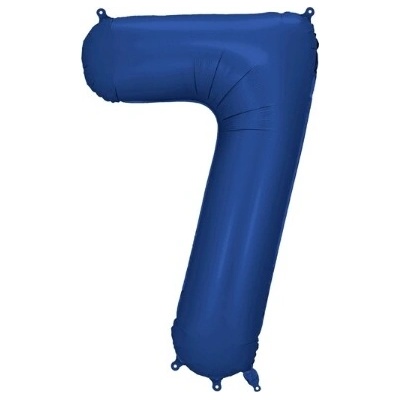 Party Deco Foliová číslice Saténová tmavě modrá, Navy 7 86 cm