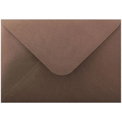 Obálka C6 11,2x15,8 cm metalická s ražbou, hnědá