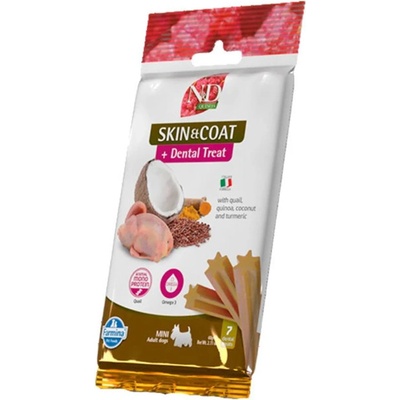 N&D QUINOA Dog Dental Snack Skin & Coat Quail Medium & Maxi 100 g